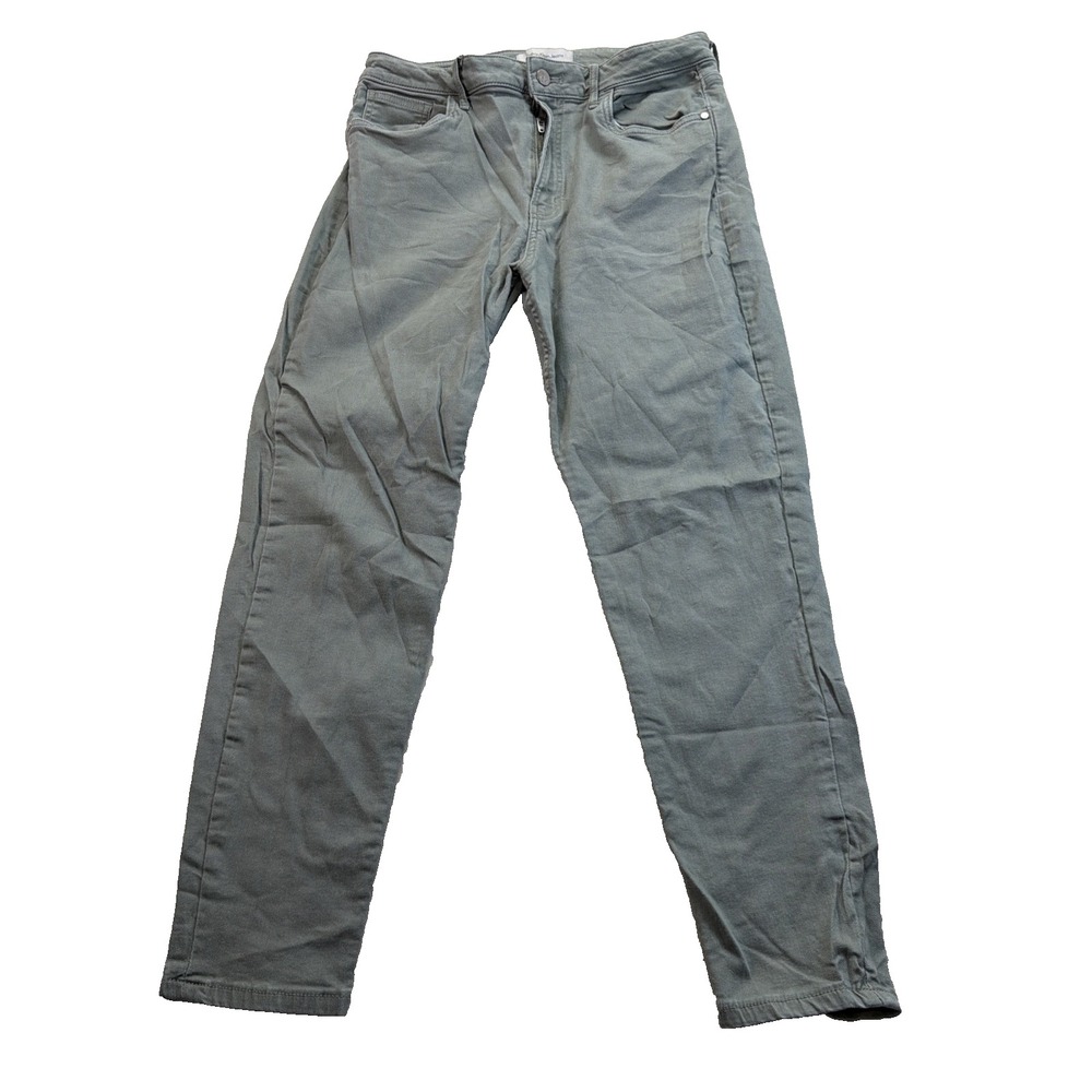 Calvin Klein Women's Jeans Khaki Green Bermuda Size 32 High Rise Skinny